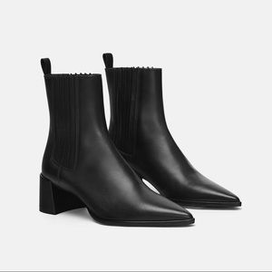 ZARA Leather Ankle Boot